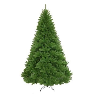 8FT Green PVC Tips Full Christmas Tree, Hinged Tips