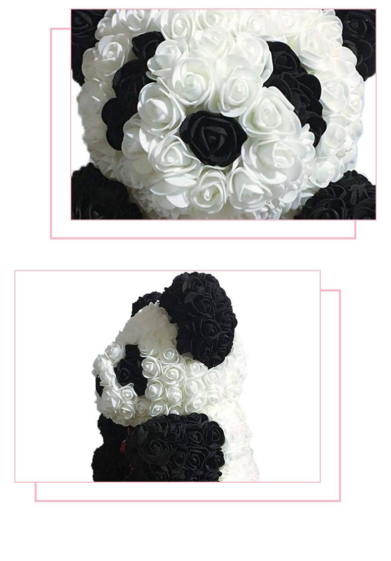 Wholesales Mother′s Day Gift 70cm Artificial White Rose Panda Handmade PE Rose Used for Decoration Birthday Party