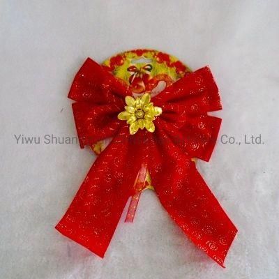 Christmas Foam Bowknot Decor for Holiday Wedding Party Decoration Supplies Hook Ornament Craft Gifts