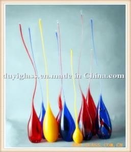 Multicolour Vase Glass Craft for Bar Decoration
