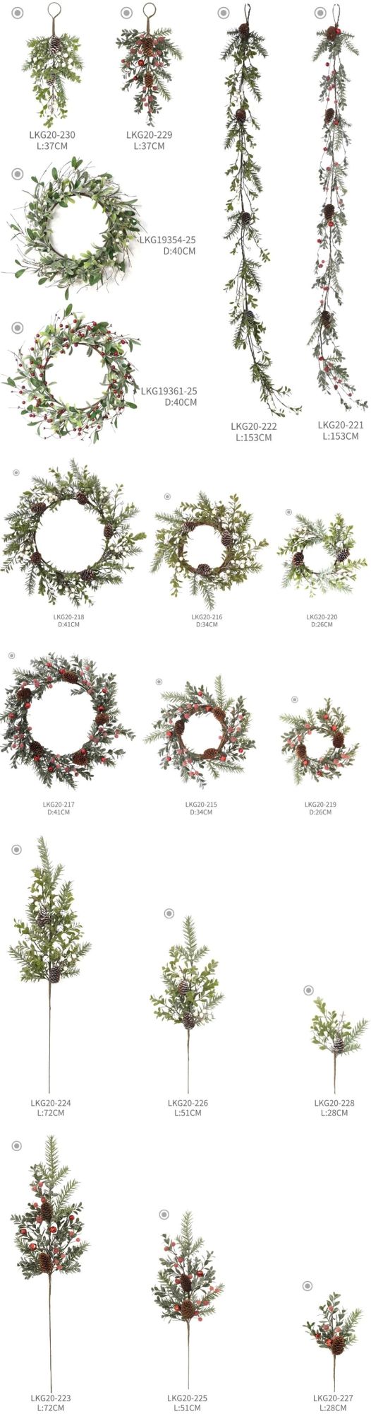 Christmas Tinsel Flower for Holiday Decoration Supplies Hook Ornament Craft Gifts