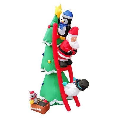 Merry Christmas Indoor Yard Decoration Inflatable Christmas Santa and Tree