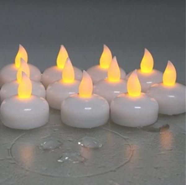 Battery Flickering Waterproof LED Floating Candle Flameless