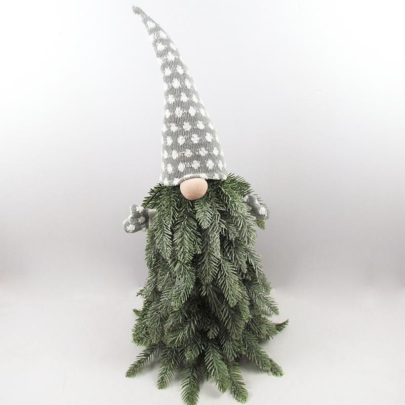 Grey Felt+ PE Mixed Material Christmas Table Decoration Tree Gnome