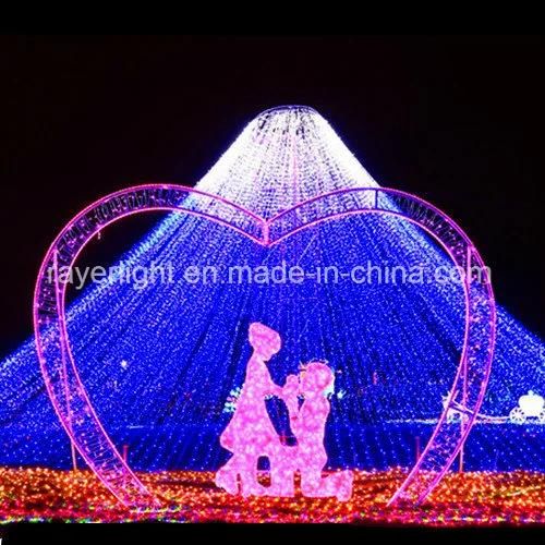 Garden Huge Festival Decorative Lighting LED Heart Motif Lights