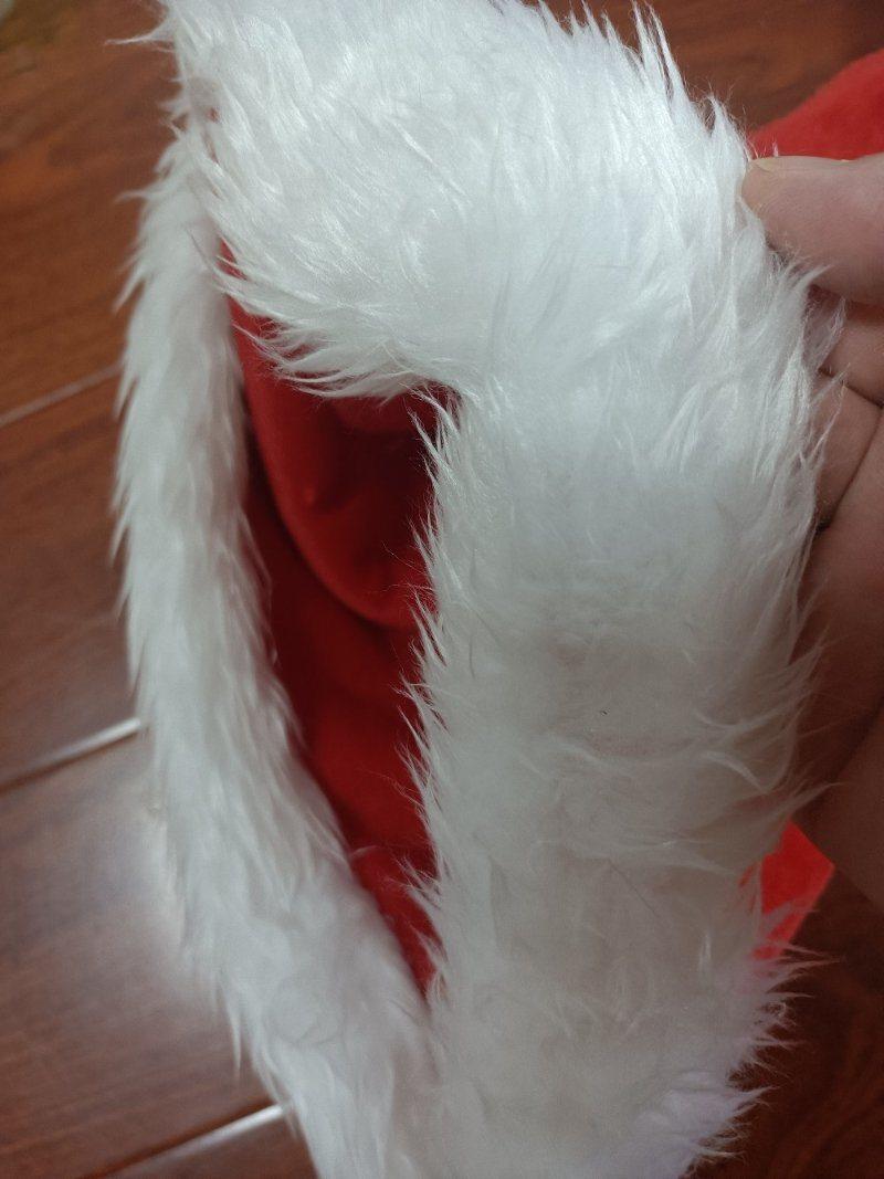 Santa Hat Plush Christmas Decoration Christmas Hats Non Woven Fabric for Kids Red OEM Item Oversized Color Weight Material Type for Men