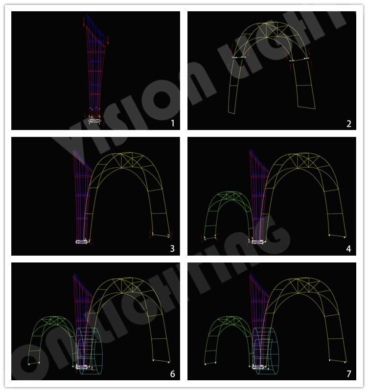 Large Christmas Decorations Outdoor Ramadan LED Lighted Arch