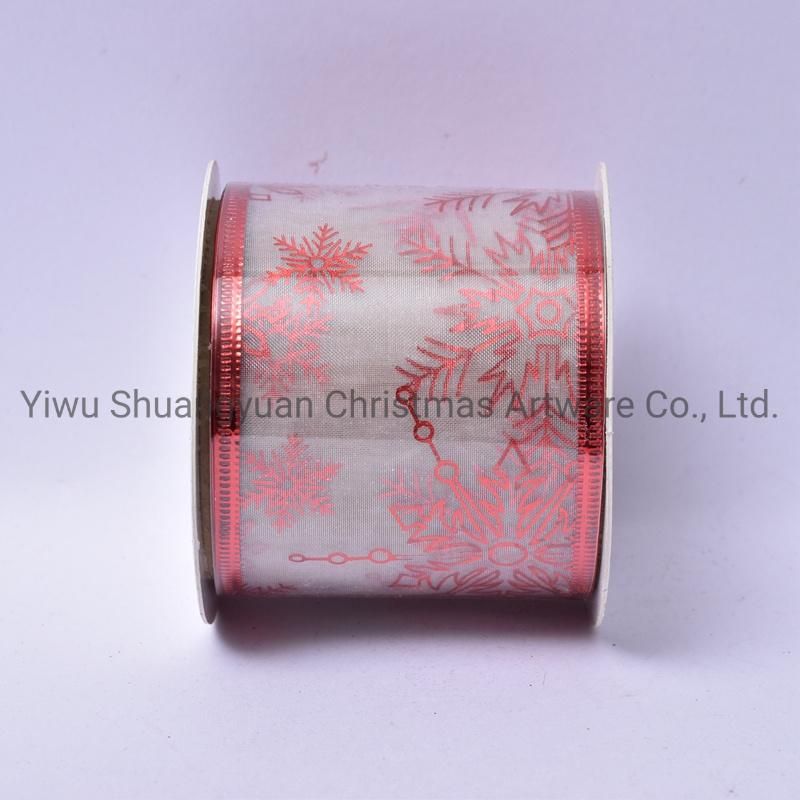 Christmas Ribbon Decor for Holiday Wedding Party Decoration Supplies Hook Ornament Craft Gifts
