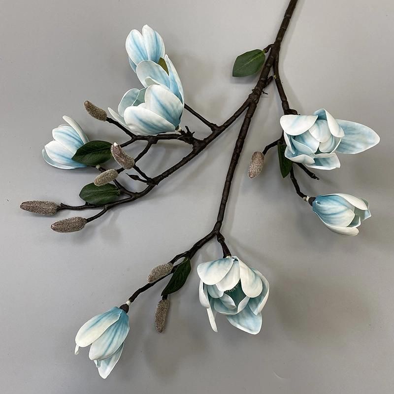 Factory Wholesale Real Touch 3D Print Magnolia Branches for Artificial Flower