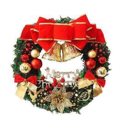 Christmas Deer Front Door Wreath Santa Claus Snowman Handmade Natural Rattan Wreath