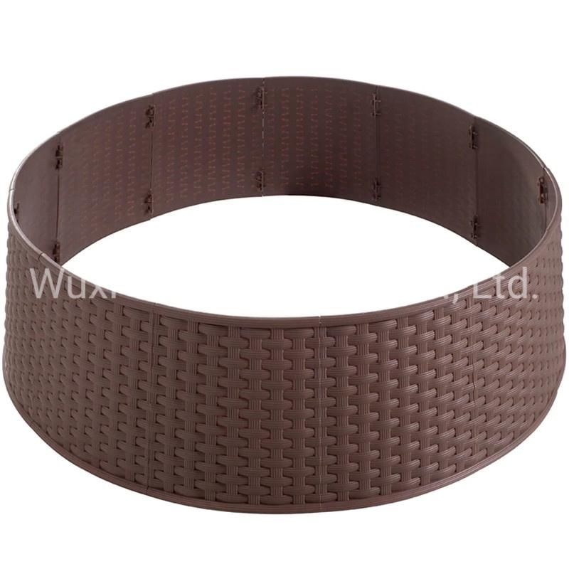 Large Rattan Effect Christmas Tree Collar, Brown, 65 Cm