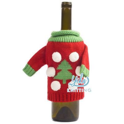 Ugly Reindeer Knit Christmas Holiday Wine Beer Bottle Koozie