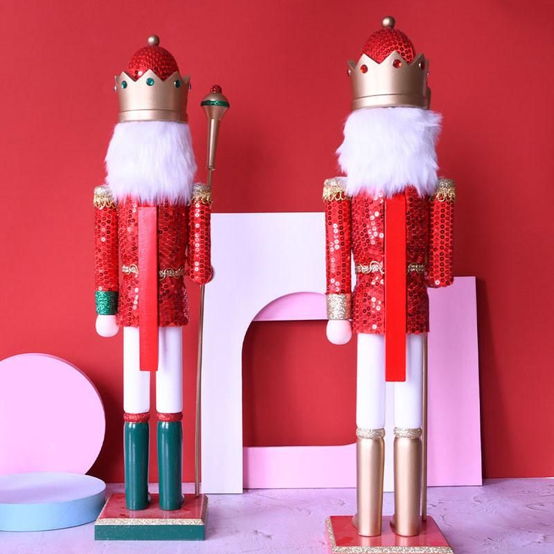 Nutcracker Wholesale 62 Cm Large Shining Soldier Nutcracker for Christmas Decorations