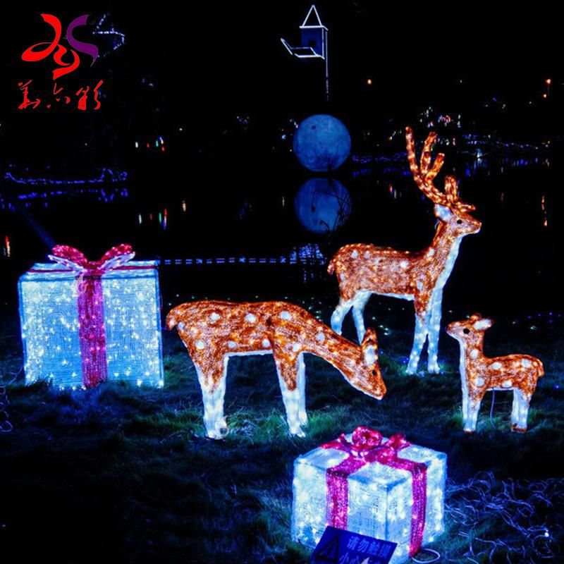 3D LED Christmas Gift Boxes Motif Lights