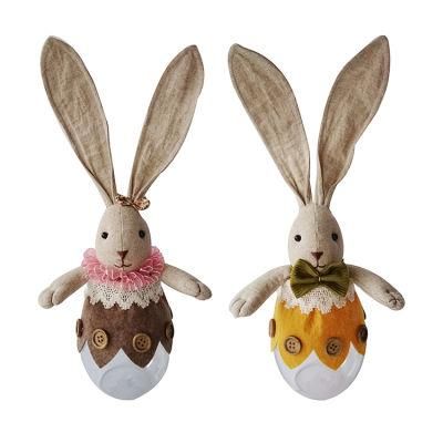 Cheap Wholesale Bunny Egg Cosy Holder Jute Wrap Easter Egg Decoration