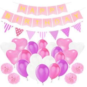 Pink Birthday Happy Birthday Paper Flower Party Decorations