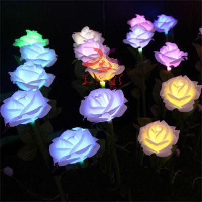 Customized Colorful LED Lights Artificial Flowers for Park Decorations