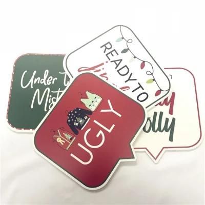 Custom Die Cut Photo Booth Props, Christmas New Year Holiday Party Props
