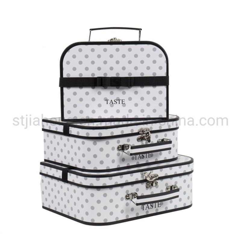 Paper Cardboard Suitcase Valentine/Birthday/Christmas Carrying Suitcase Box for Children