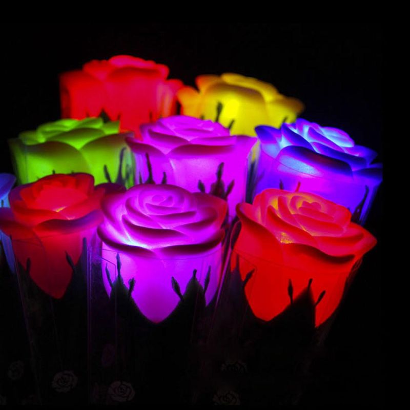 Romantic LED Rose for Valentines LED Rose Flower Lamp