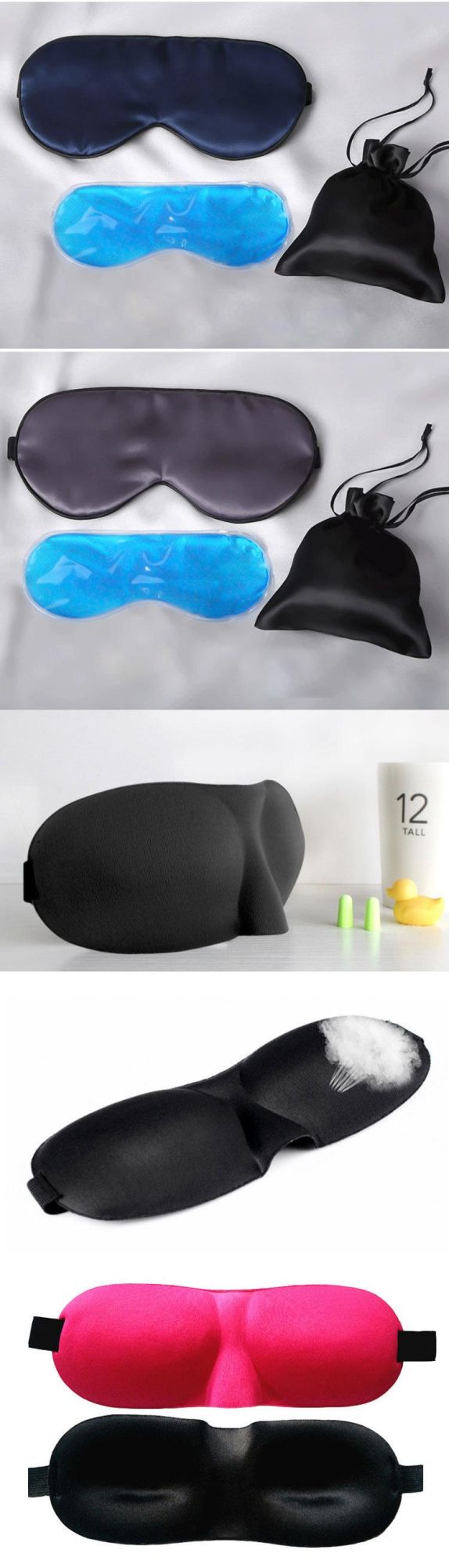 Custom Brand Soft Sleeping Eye Mask with Pouch