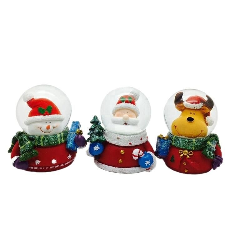 Resin Santa Slaus Christmas Theme Snow Globe