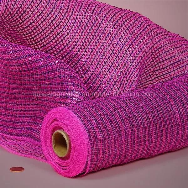 Most Popular Laser Two Color Metallic Deco Mesh (AM-DM018)