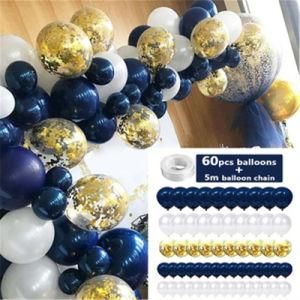 61PCS Navy Blue Balloon Arch Kit White Confetti Balloons