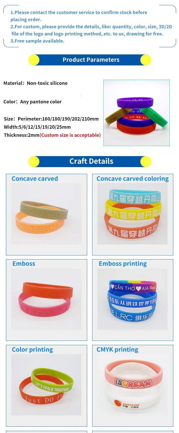 Silicone Promotional Christmas Gift Bracelets and Wristbands