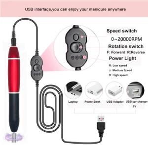Nail Beauty Tool Manicure Set Adjustable Speed 20000rpm High Quality Electric Nail Drill