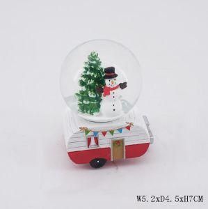 Christmas Souvenir Gift Custom Crystal Snow Globe Water Ball with Resin Base