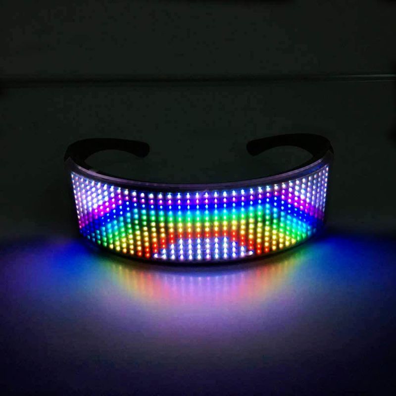 APP Control Bluetooth LED Glasses Unisex Shining Glasses for Party