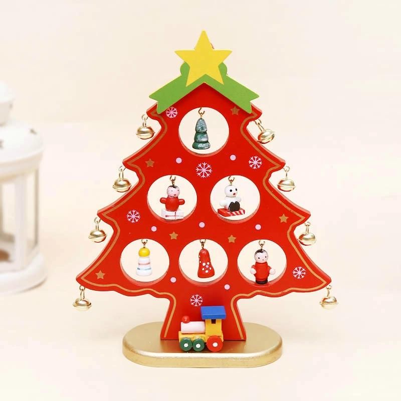 DIY Wooden Holiday Promotion Kid′s Children Gift Christmas Decoration Tabletop Christmas Trees