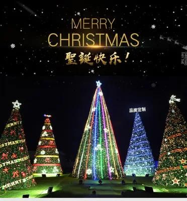 Top Sales Outdoor Decorated Christmas Tree with Santa Decorations