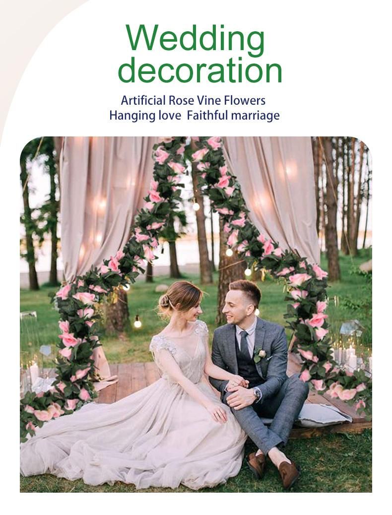 Christmas Wedding Party Decoration Floral Artificial Simulation Garland Wreath Pink Wreath Christmas Wreath for Home Door Usage