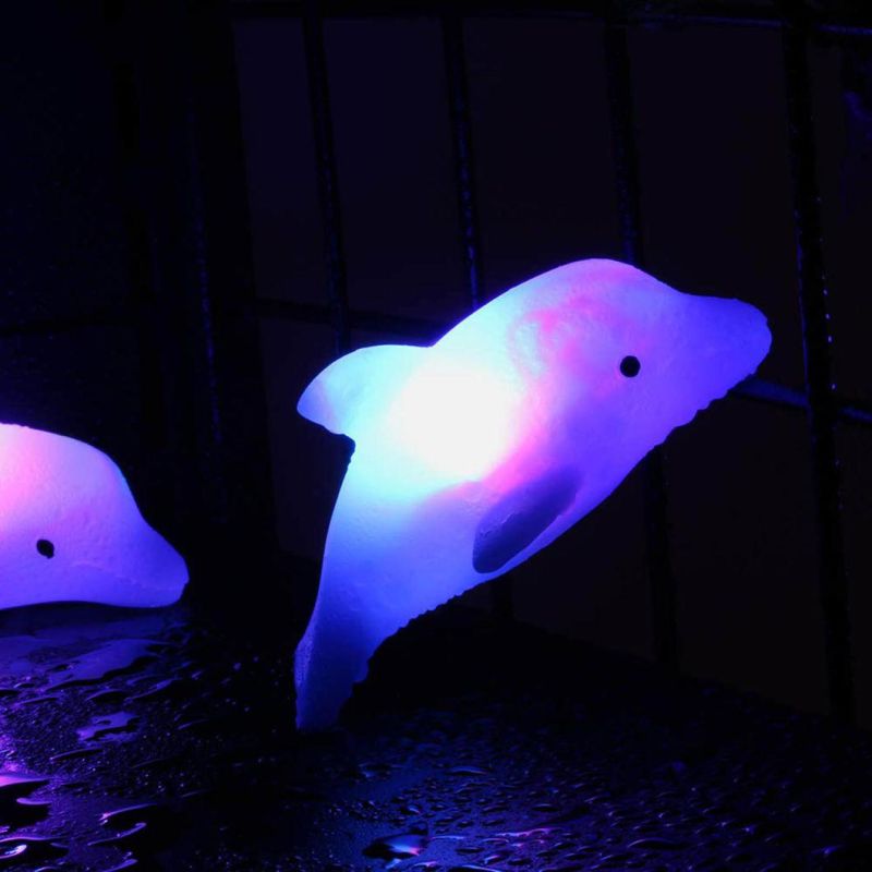 LED Flash Light Water Dolphin Automatic Luminous Shower Toy