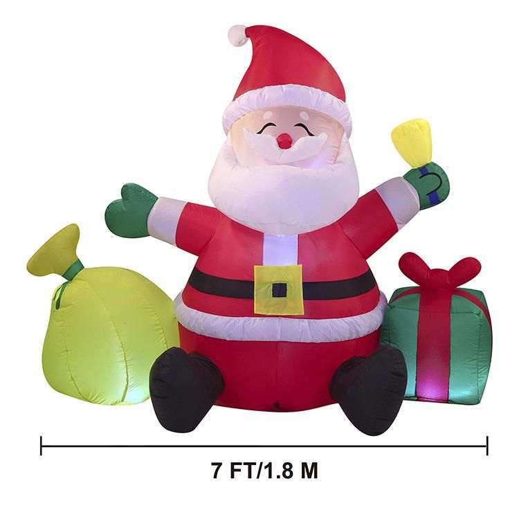 High Quality Christmas Santa Claus Inflatable with Light