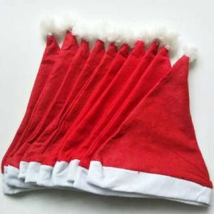 White Trim Blue Plush Santa Hat Cheap Blue Black Purple Santa Hats