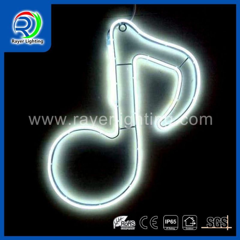 LED Music Notes Lighting Christmas Motif Party Decoration
