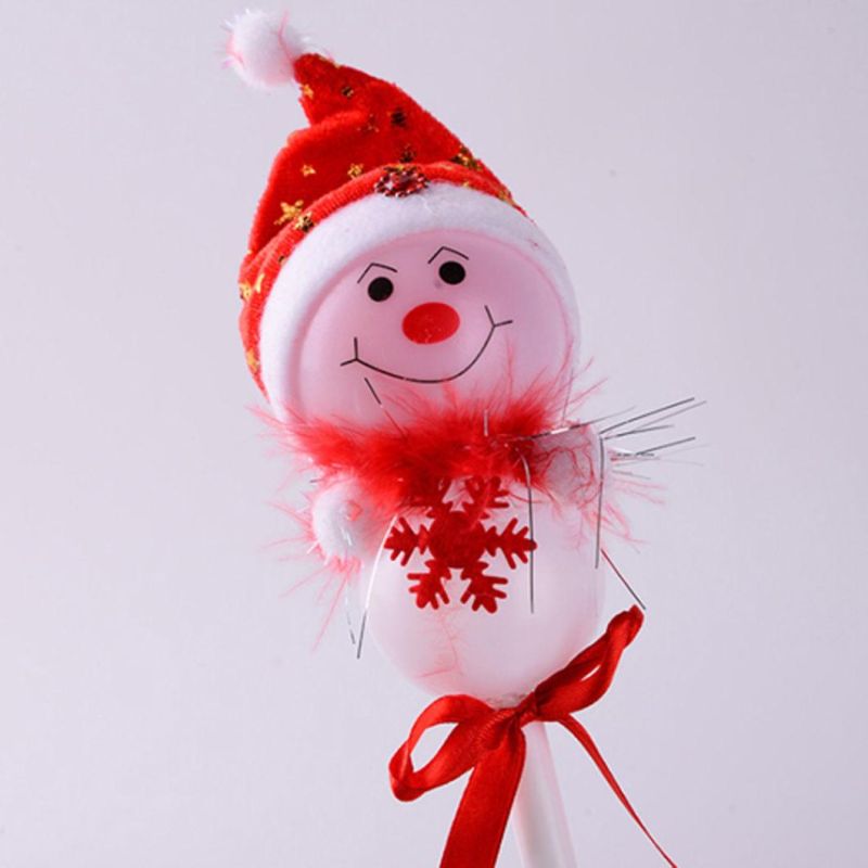 Christmas LED Light up Sticks Snowman Flashing Wand Luminous Toys