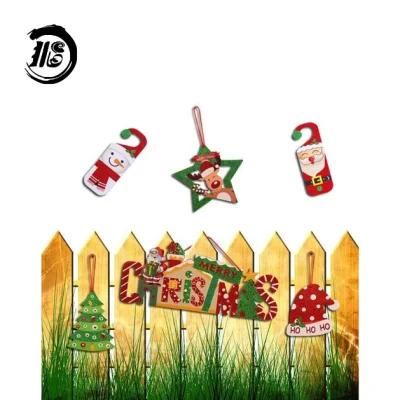 Christmas Decoration Supplies Door Handle Hanging Santa Snowman Pattern Pendant Christmas Products