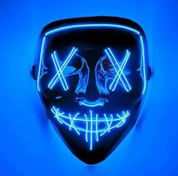 Hot Sell LED Halloween Party Luminous Facemask for Halloween