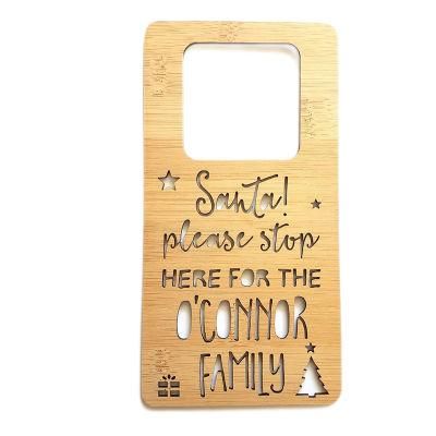 Bamboo Christmas Decoration Door Hanger Sign Wholesale Customized Design