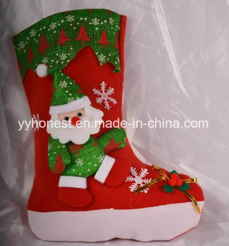 Merry Christmas Gifts Tube Stocking Decoration 3D Christmas Sock