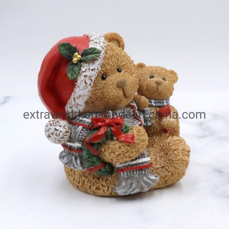 Money Box Resin Teddy Bear Piggy Bank Cute Christmas Gift