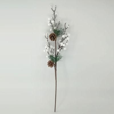 Decorative Artificial Potted White Christmas Flower