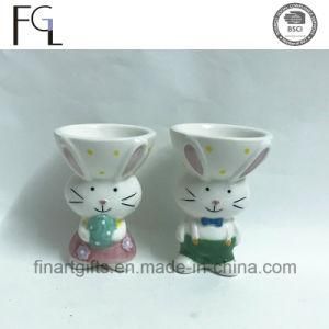 Ceramic Easter Cute Bunny Stand Egg Holder