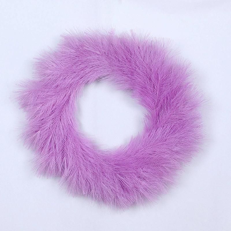 3D Faux Mink Colored Silk Garlands POM Free Private Wholesale Family and Shopping Malls with Christmas Garland