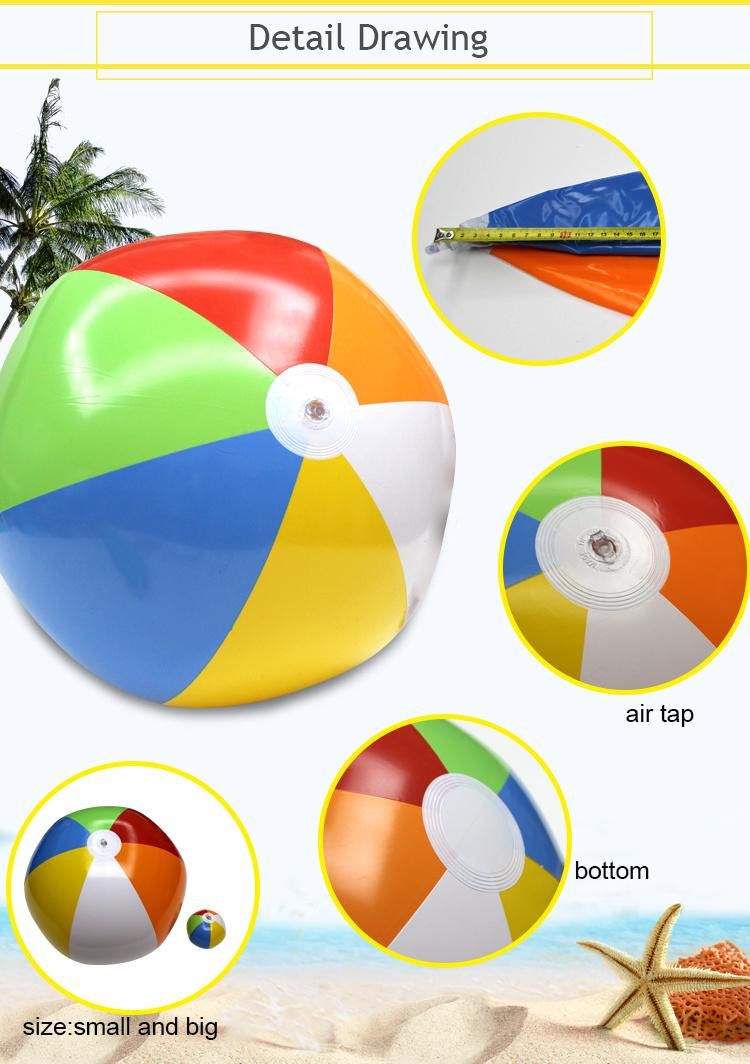 Multicolor Giant Beach Ball Inflatable PVC Beach Balls