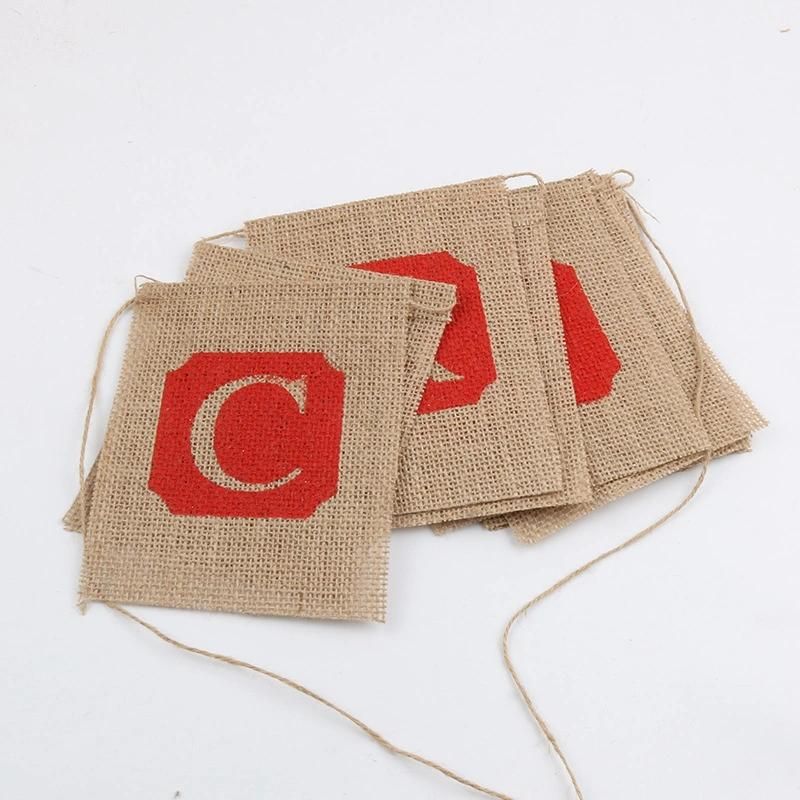 Merry Christmas Jute Burlap Banners, Christmas Banner, Christmas Decoration